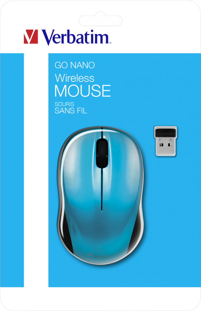 Bezdrátová myš GO NANO karibská modř