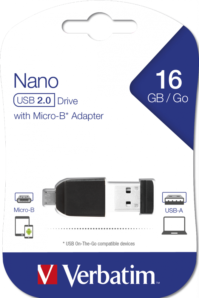 16GB disk NANO USB s adaptérem Micro USB