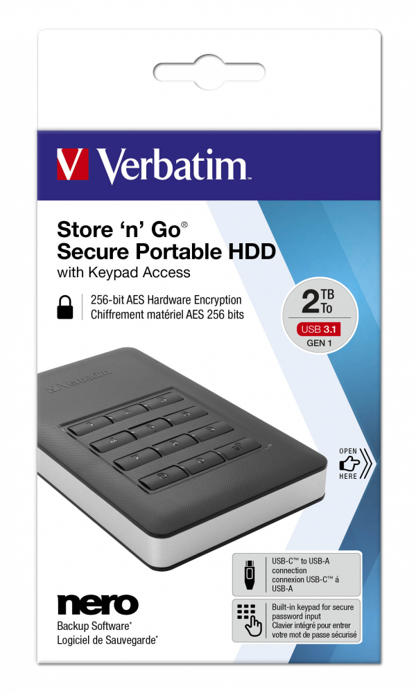 Store 'n' Go šifrovaný externí disk s numerickou klávesnicí 2TB