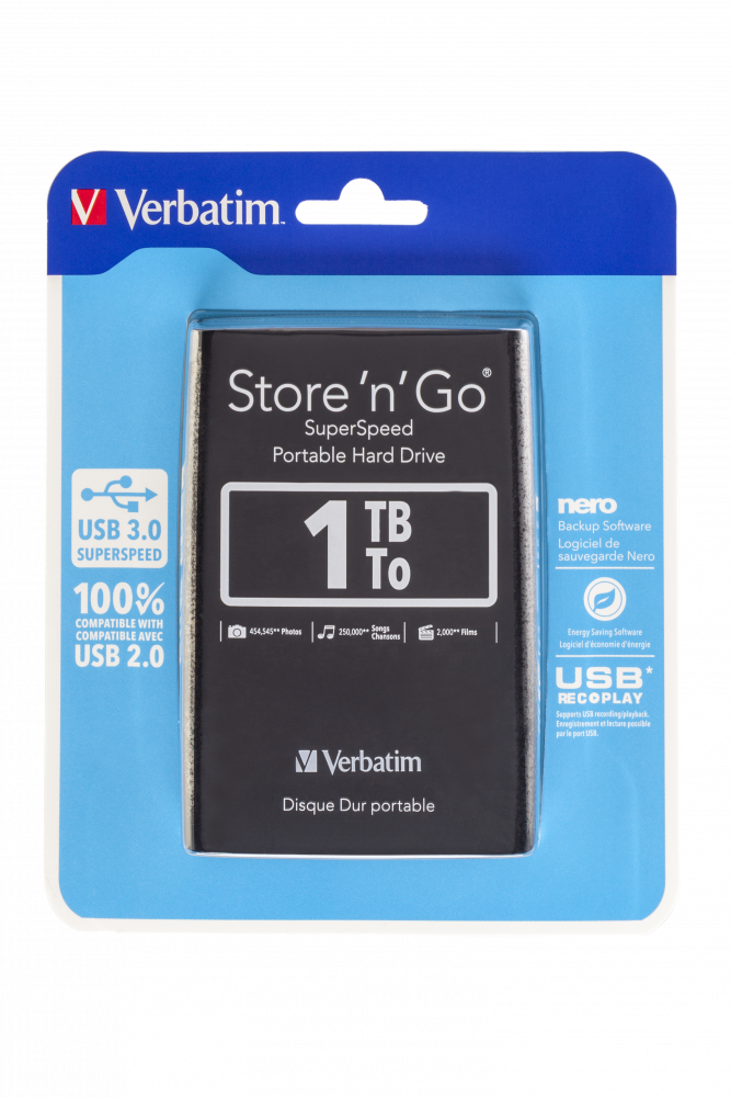 Store 'n' Go USB 3.0 Přenosný pevný disk 1 TB – černá