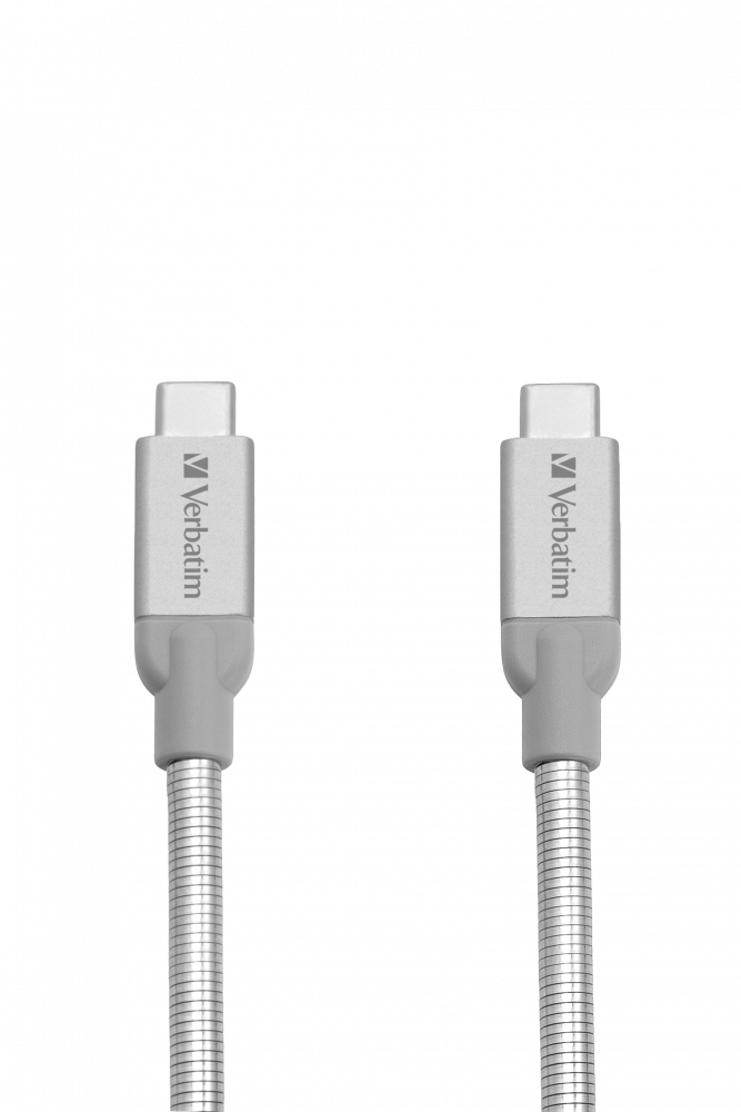 Synchronizační a nabíjecí kabel z nerezové oceli USB-C na USB-C USB 3.1 GEN 2 Verbatim 30 cm