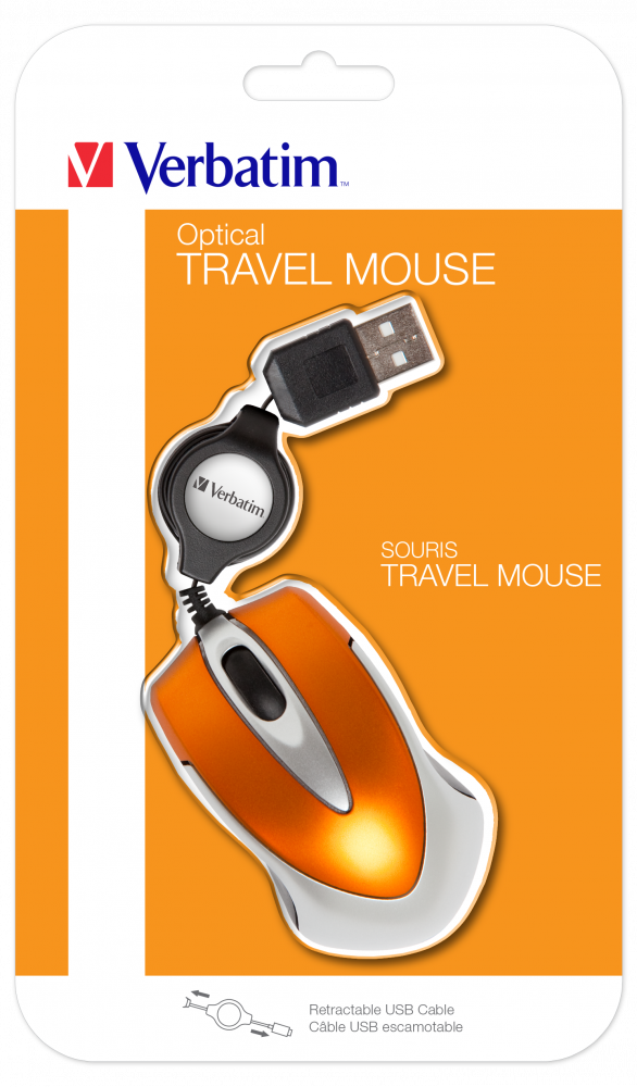 Cestovní optická myš Go Mini lávově oranžová