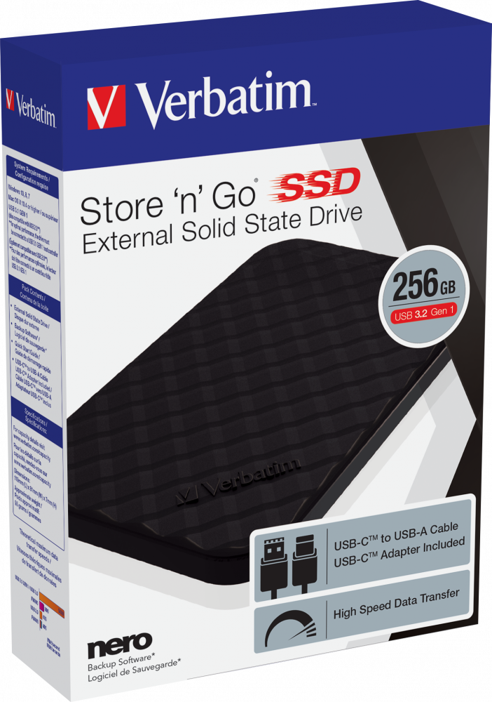 Přenosný disk SSD Store 'n' Go USB 3.2 Gen. 1, 256 GB