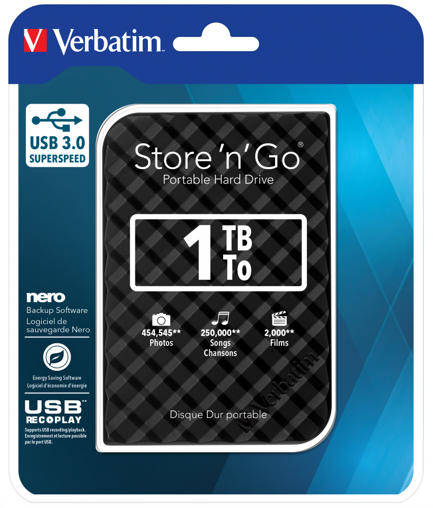 Store 'n' Go USB 3.0 Přenosný pevný disk 1 TB – černá