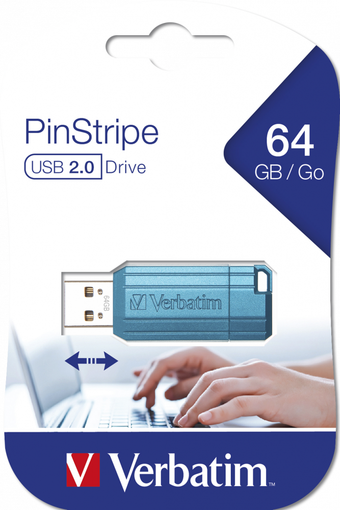 Jednotka PinStripe USB 64 GB karibská modř