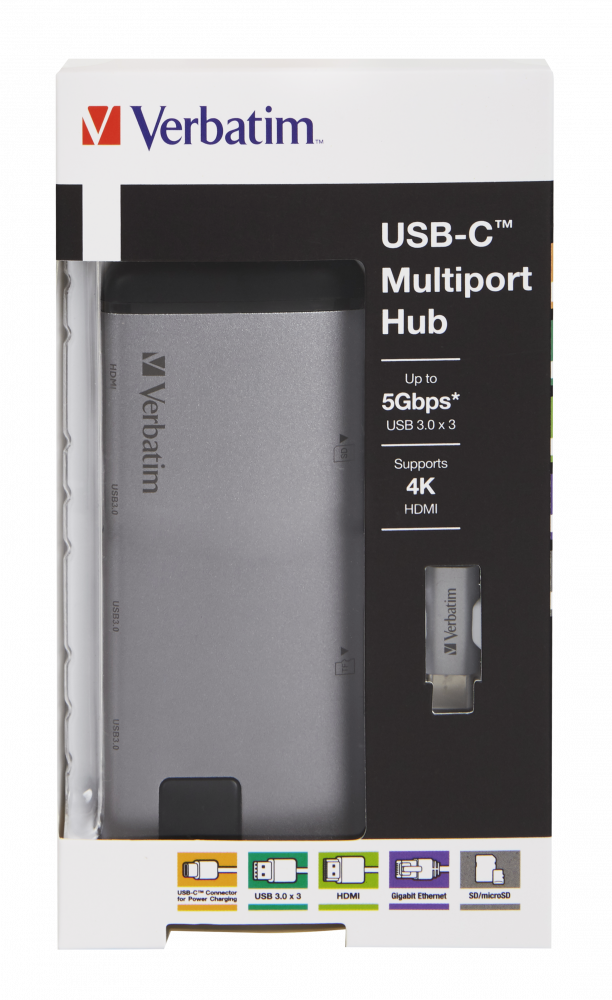 Víceportový rozbočovač USB-C™ USB 3.0 | HDMI | gigabitový ethernet | SD/microSD